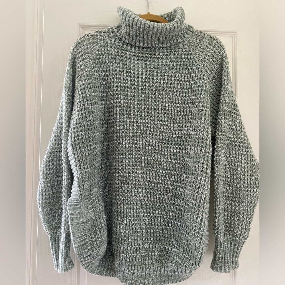 SHEIN Sage Green Turtleneck Sweater
